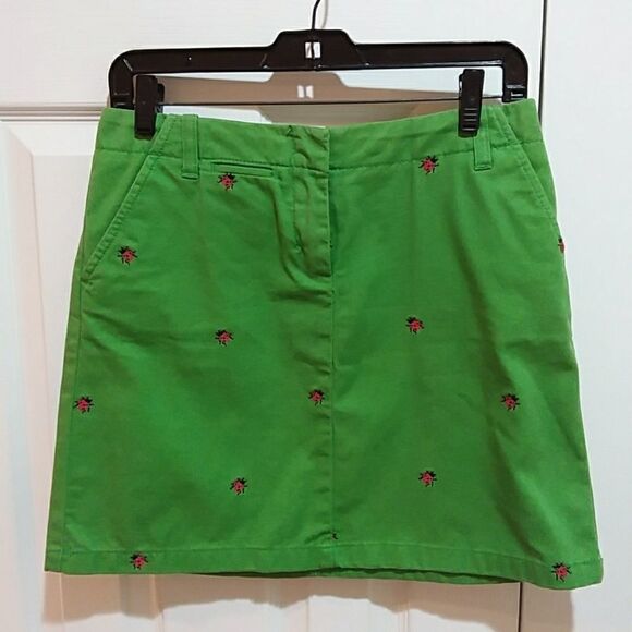 J. Crew Factory Dresses & Skirts - J. Crew Factory Y2K Green Ladybug Mini Skirt Sz 2